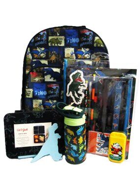 Jurassic Dinosaurs Backpack with School Supplies NEW